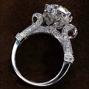 Incredible 4.5 CT Sterling Silver Engagement Ring